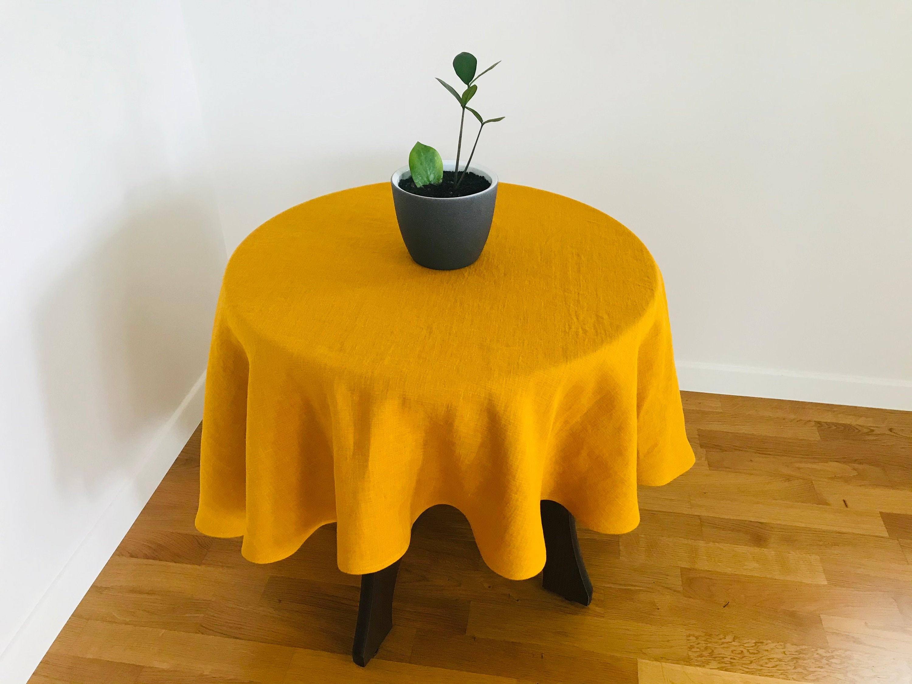 Steel Blue Tablecloth. Round Linen Tablecloth. Square Etsy UK