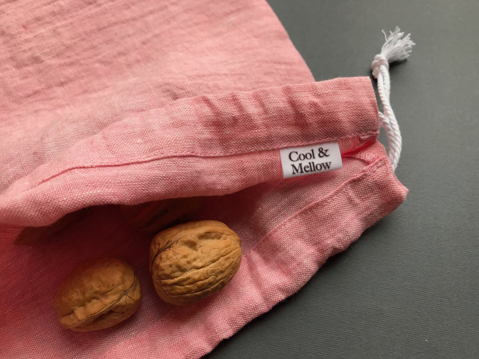 Reusable Produce Bags Set of 5. 100 Linen Drawstring Bag. Etsy