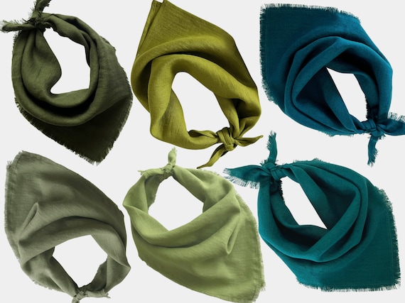 Green Linen Bandana for Women Men Kids Dogs. Natural Linen Neckerchief. Linen Kerchief. Square Head Scarf. Linen Hair Scarf. Linen Shawl. Etsy UK