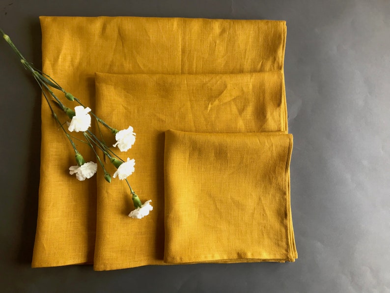 Linen furoshiki cloth. Reusable gift wrap ideas. Many colours available. Plain furoshiki wrapping cloth in small, medium or large sizes. image 7