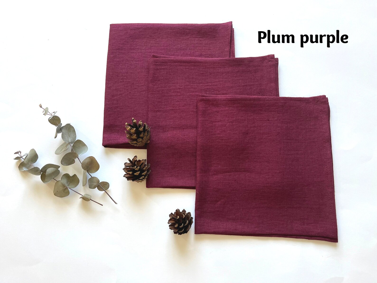 Dark Green Cloth Napkins Set of 2 4 6 8 10 12. Green Linen Etsy