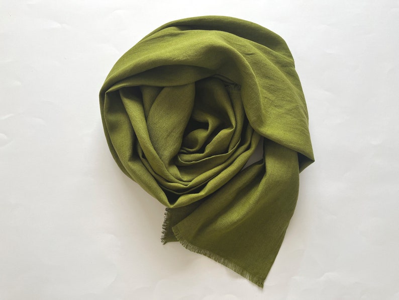 Mustard yellow bandana 100% linen. Small linen scarf for men, women, kids. Unisex linen kerchief. Triangle head scarf. Natural neckerchief. image 5