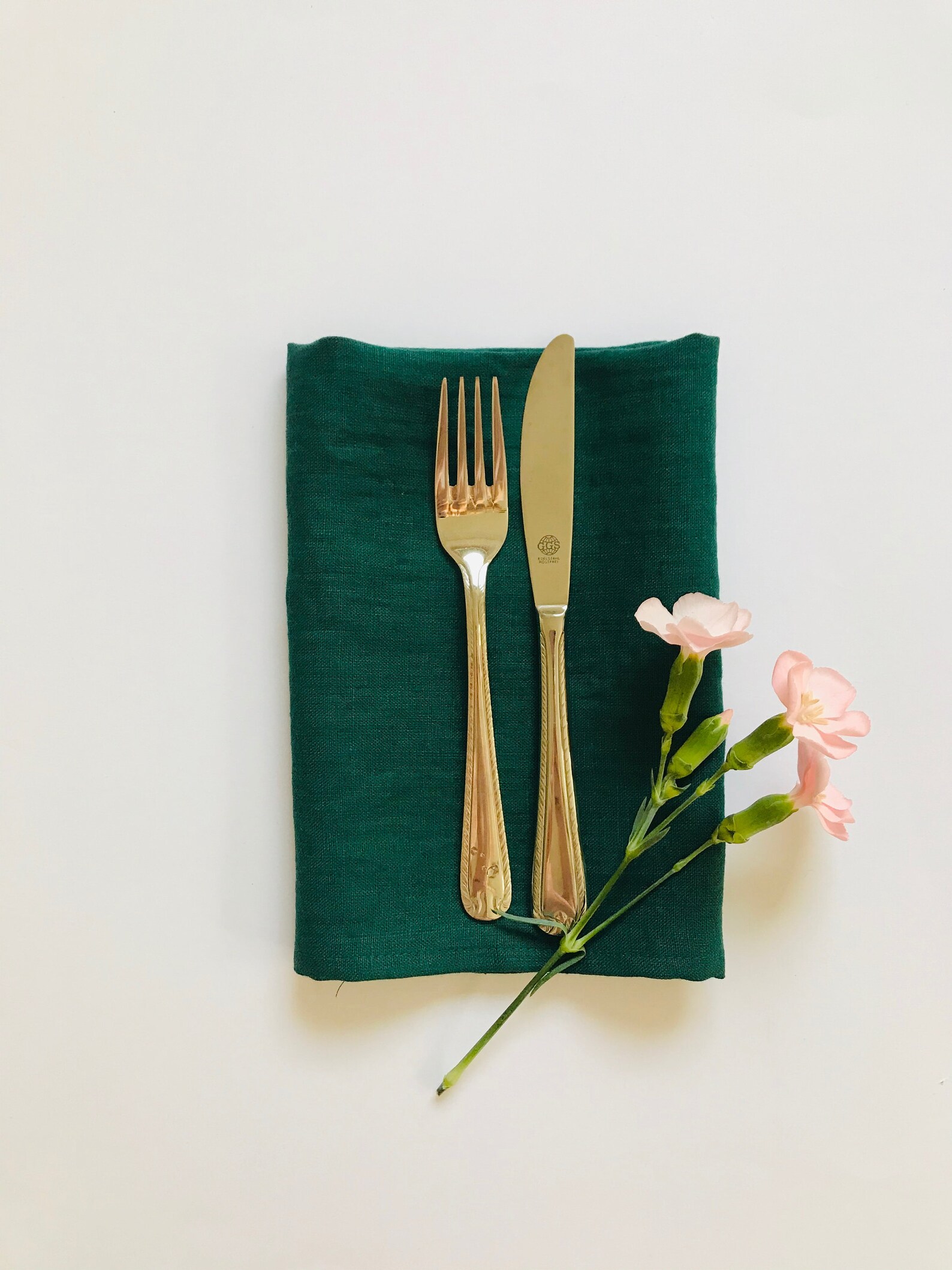 Dark green cloth napkins set of 2 4 6 8 10 12. Green linen Etsy