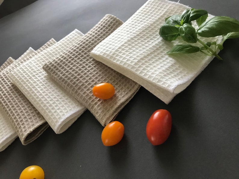 Zero waste unpaper towels. Linen reusable paper towels. Etsy