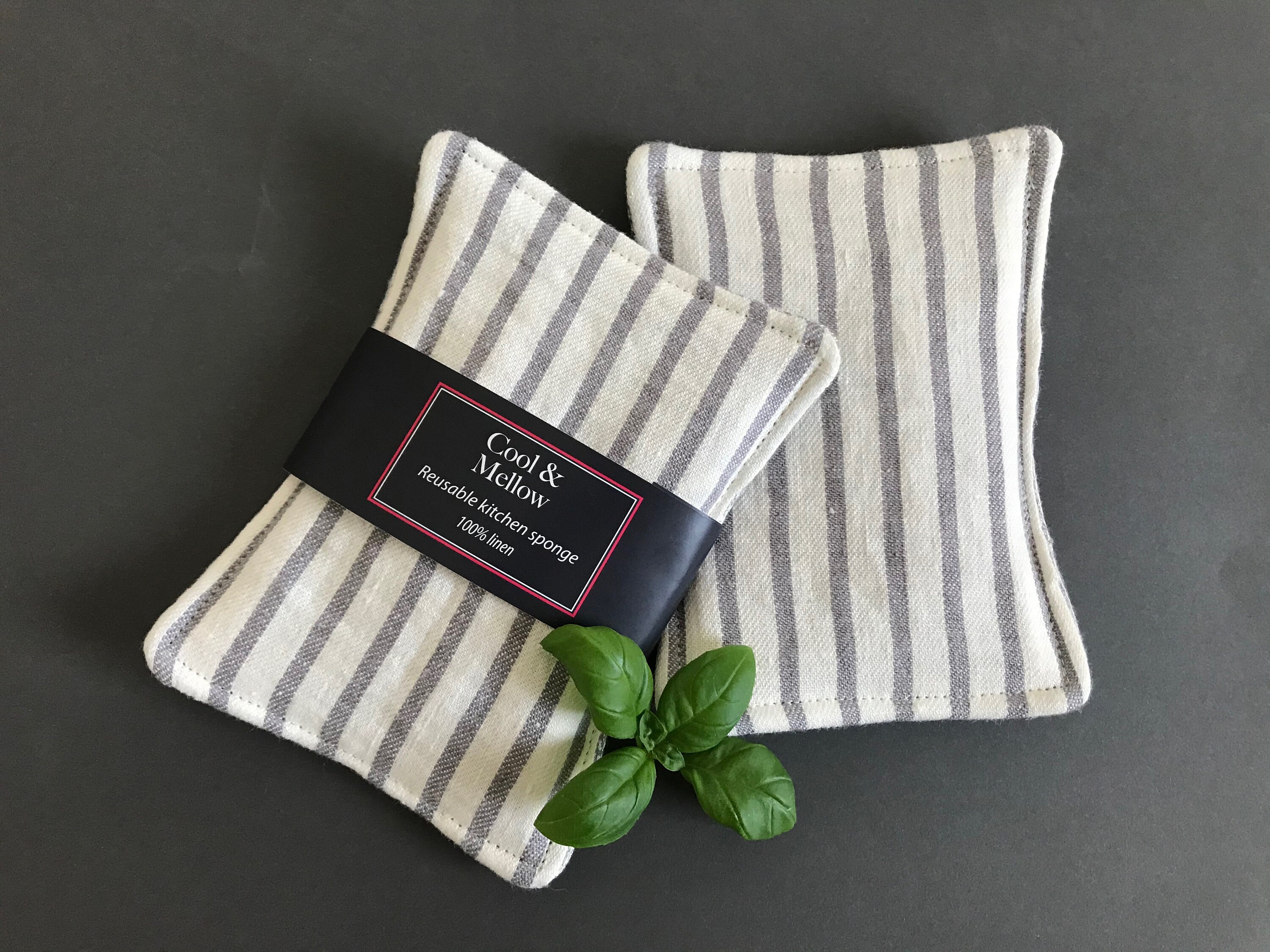 Débranché de Lin Pour Votre Maison Zéro Déchet. Éponge Réutilisable à 100 % Le Lave-Vaisselle ou Net