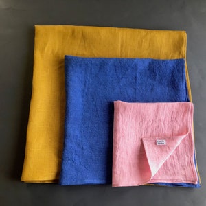 Linen furoshiki cloth. Reusable gift wrap ideas. Many colours available. Plain furoshiki wrapping cloth in small, medium or large sizes. image 2