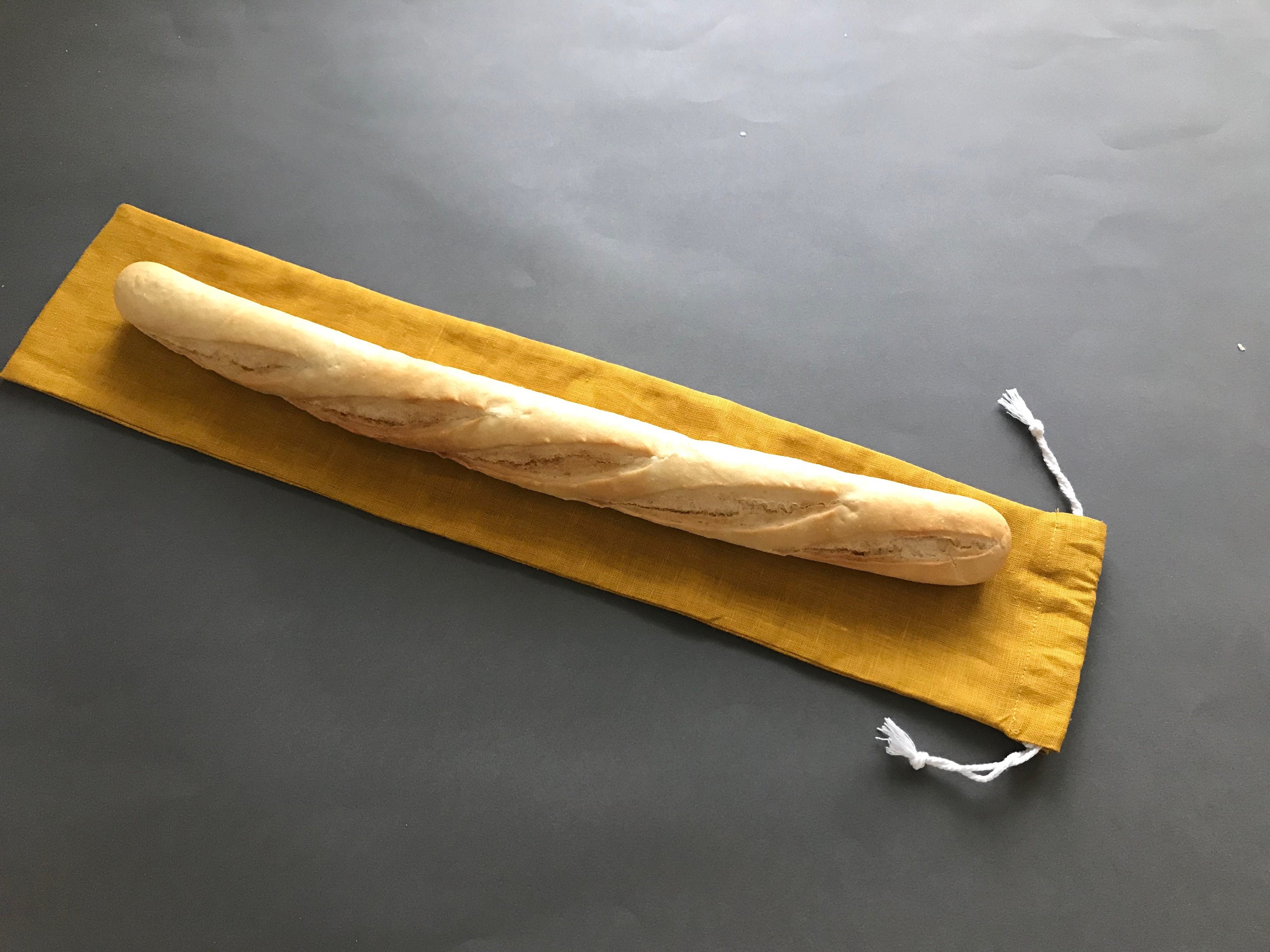 Reusable Baguette Bag. Linen Baguette Bag for Shopping and Etsy