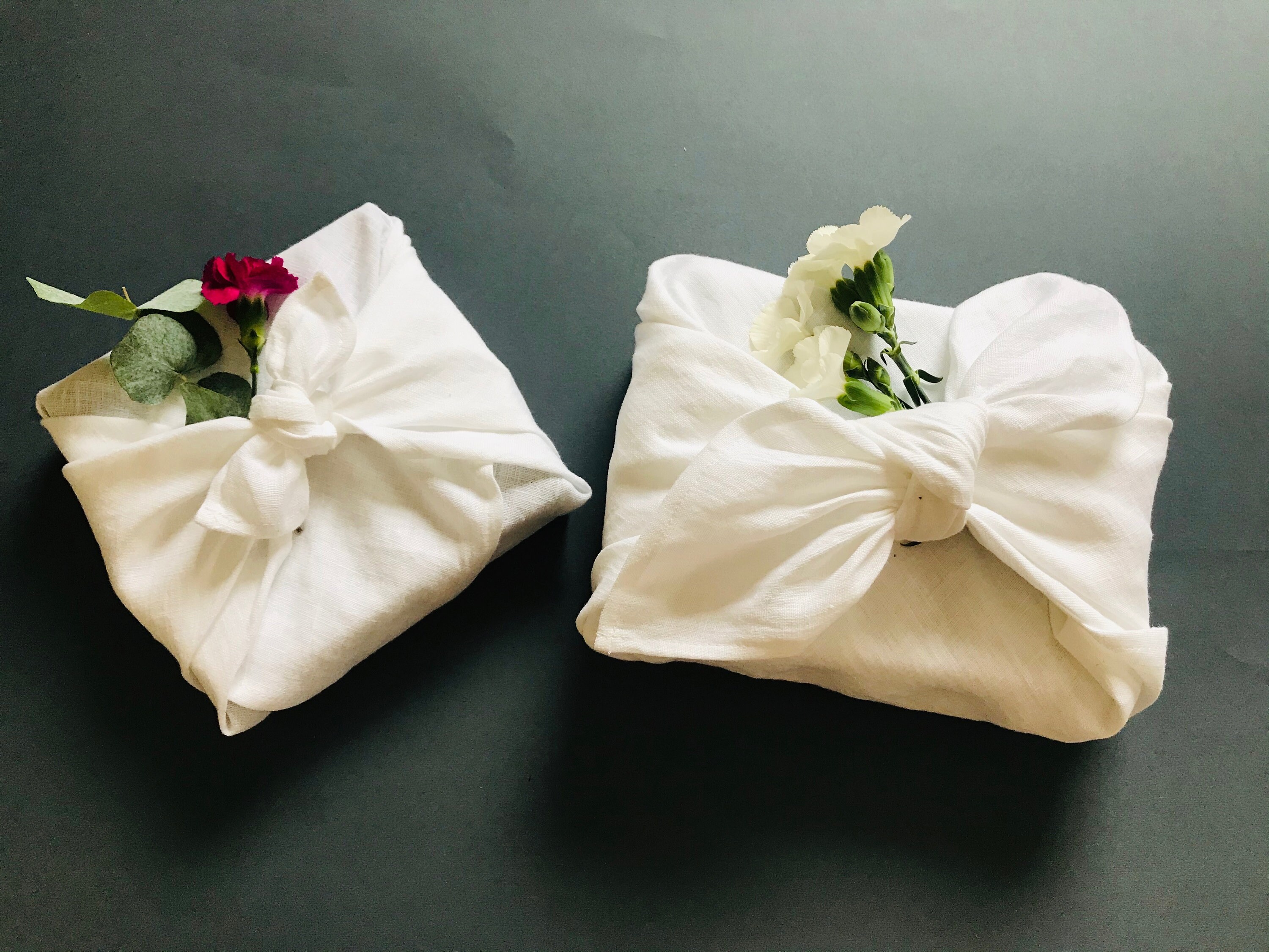 Furoshiki Wrapping Cloth in Natural, White, Peanut Brown Linen ...
