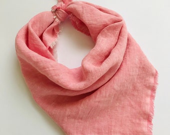 Pink Scarf 2 Pack - Poly-satin Striped Pink Scarves for DIY
