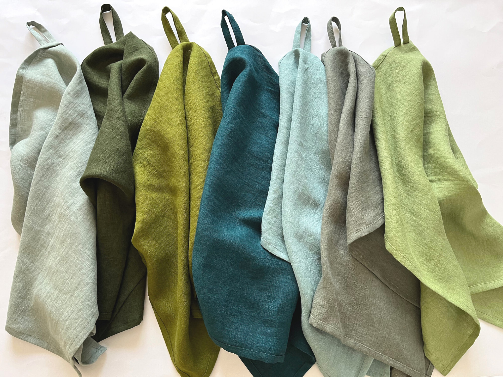 Sage Green Kitchen Towels - 100% Cotton, 6 Pack, 30x20 Large Size Sage  Tea Towels with Hanging Loop - Reusable and Washable Sage Green Dish Towels  
