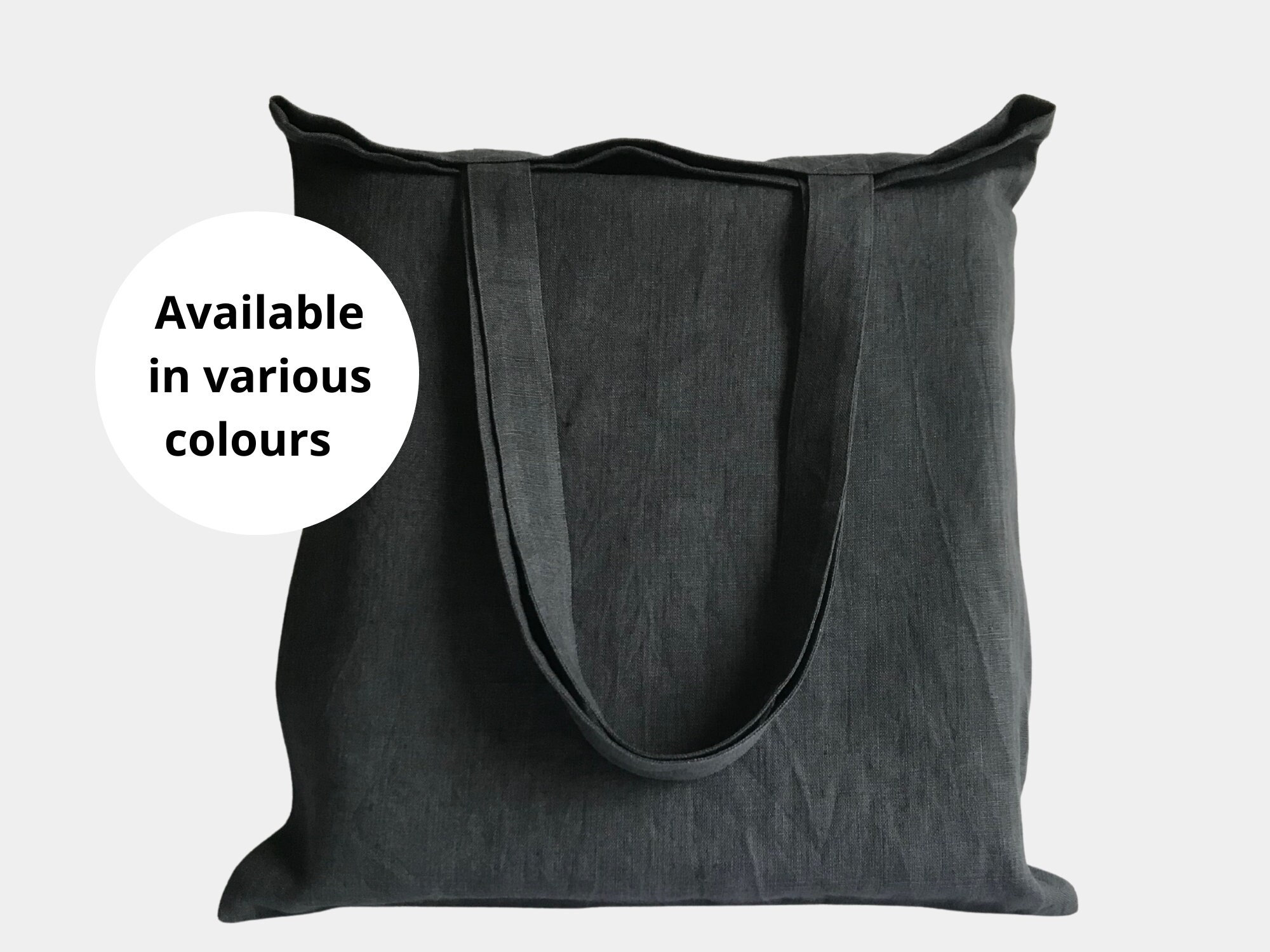 Large Ivory/Black Canvas Resort Tote Bag