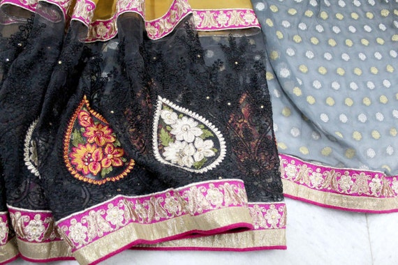 Indian Designer Vintage Saris/ Indian designer sa… - image 9