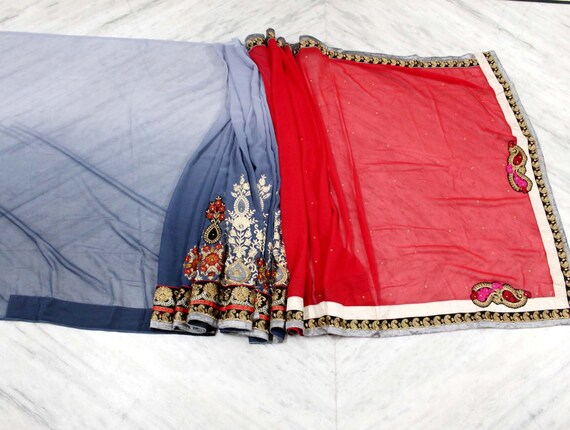 Indian Designer Vintage Saris/ Indian designer sa… - image 4