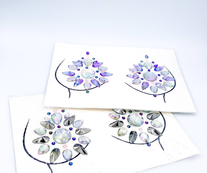 Body Jewels Rhinestone Pasties Glitter Boobs Body Gems Tattoo | Etsy