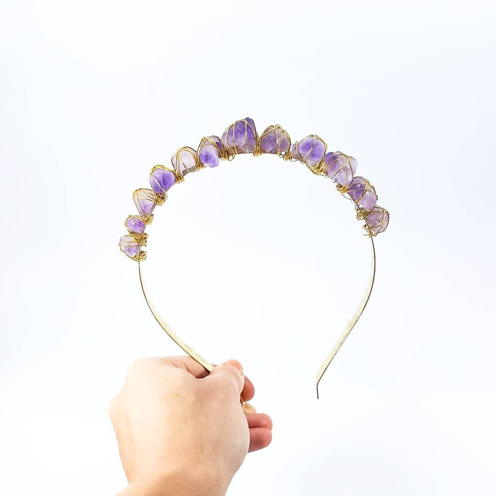 Raw Stone Headpiece Crystal Quartz Headband Hair Accessory Etsy