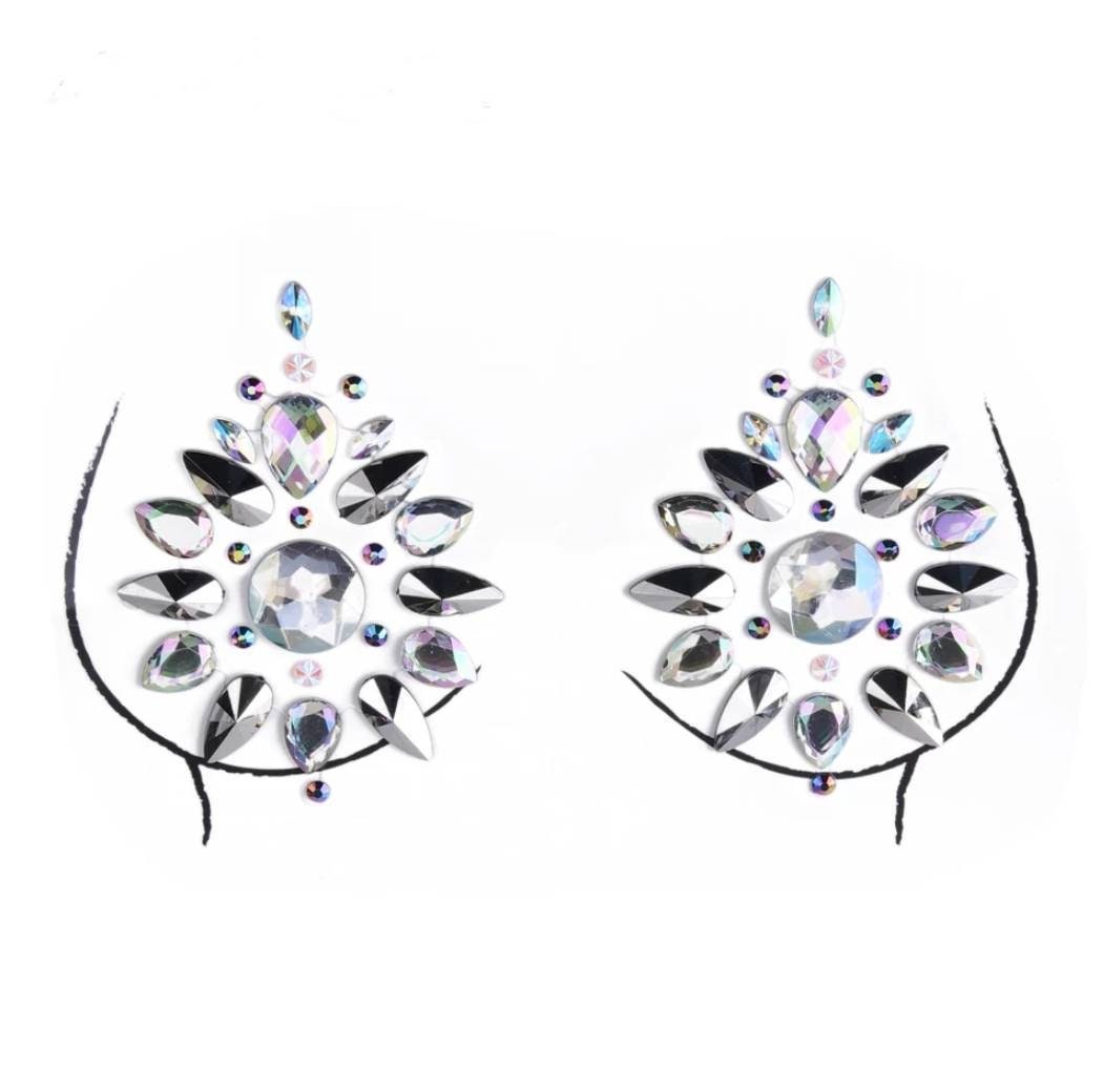 Body Jewels Rhinestone Pasties Glitter Boobs Body Gems Tattoo | Etsy