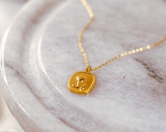 Rosetta Necklace | rose necklace, gold necklace, gold jewelry, dainty necklace, water safe, shower safe, tarnish resistant, gift for her