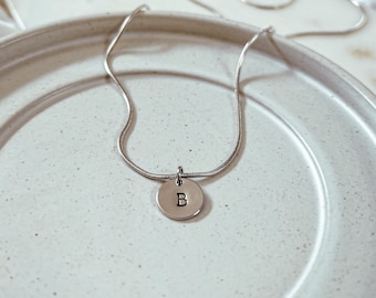 Silver Initial Necklace | personalized necklace, monogram necklace, dainty necklace, layering necklace, personalized jewelry, gifts for her