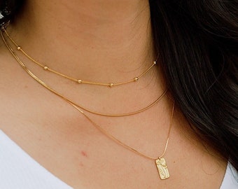 Satellite Chain | gold jewelry, silver jewelry, dainty gold necklace, gold layering necklace, simple stacking necklace, gifts for her