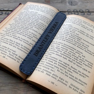 Custom Bookmark, 3rd Anniversary Gifts, Engraved Bookmark, Gifts for Teacher, Personalized Leather Bookmark, Reader Gifts, Named Bookmark