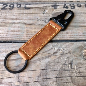 Carabiner Keychain, Tactical Keyring, Leather Key Fob, Personalized Leather Keychain, Custom Carabiner Keyring, Engraved Key Fob