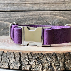 Purple Dog Collar, Personalized Dog Collar, Dog Collar Girl, Small Dog Collar, Engraved Pet Collar, Medium Dog Collar, Large Dog Collar