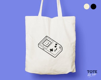 Gameboy Tote bag / Cotton tote bag / Canvas Bag / Old School Gameboy / Gaming / Fashion accessories / Geek gift / Original Design Bag