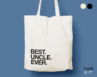 Best Uncle Ever Tote bag / Cotton bag / Canvas Bag / Typography / Letters / Fashion accessories / Gift for Uncle /