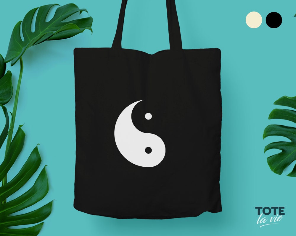 Yin and Yang Tote Bag / Cool Tote Bag / Long Handles / Chinese Etsy