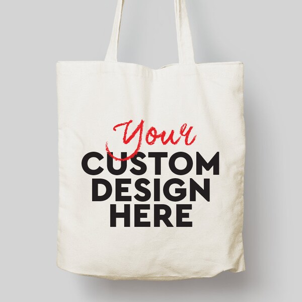 Custom Design Tote Bag / Cool Tote Bag / Long Handles / gift Idea / Wedding Gift / fashion accesories / Cotton canvas