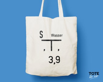 Berlin Water Tote Bag / Graphic Tote Bag / Canvas Tote Bag / Grocery bag / German gift / Street Urban / Sustainable Eco friendly