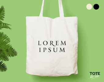 Lorem Ipsum Tote Bag / MInimalist / Canvas Tote Bag / Typography / Graphic design / fashion accessories / Original Design Bag / Eco friendly