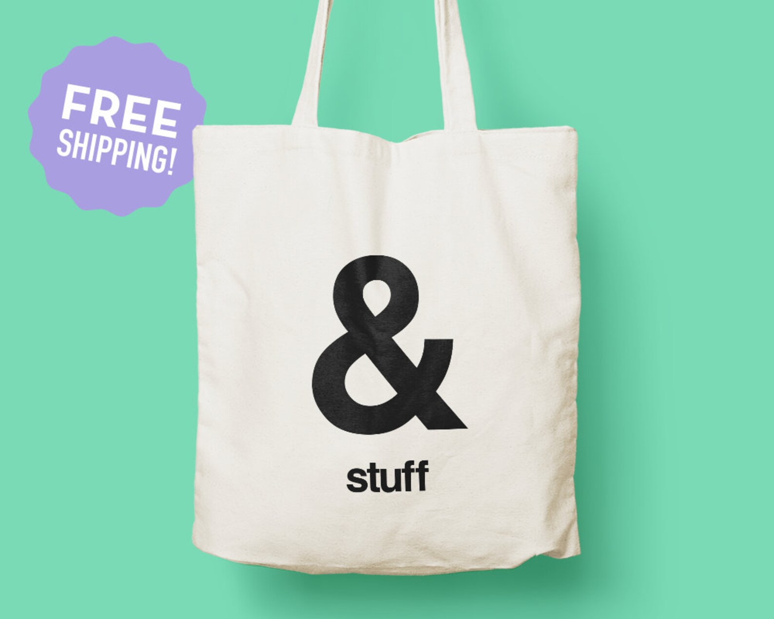 Ampersand Tote Bag / Cool Tote Bag / Canvas Tote Bag / Grocery Etsy