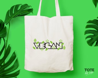 Vegan Tote Bag / Cool Tote Bag / Canvas Tote Bag / Grocery bag / Vegan gift / gift for Vegan / Zero Waste / Sustainable Eco friendly