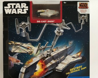 Hot Wheels Star Wars Rebels Transport Attack Play Set, Die-Cast Ghost, 2014