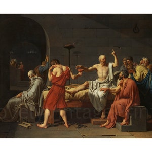 Printable The Death of Socrates Art Print by Jacques Louis David