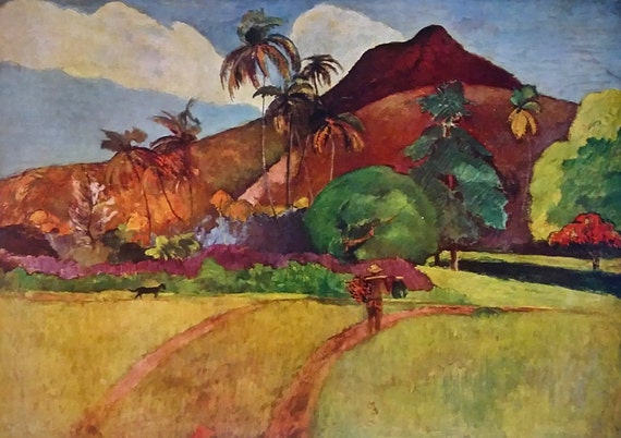 PAUL GAUGUIN Tahiti Print tahitian Landscape - Etsy Australia