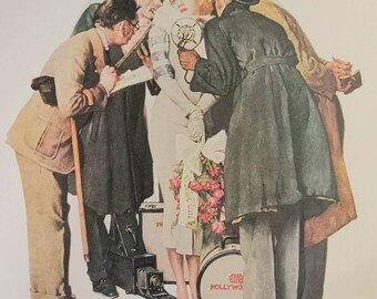 Large Norman Rockwell Print  - The Interview - 15" x 11.75" Perfect for Framing