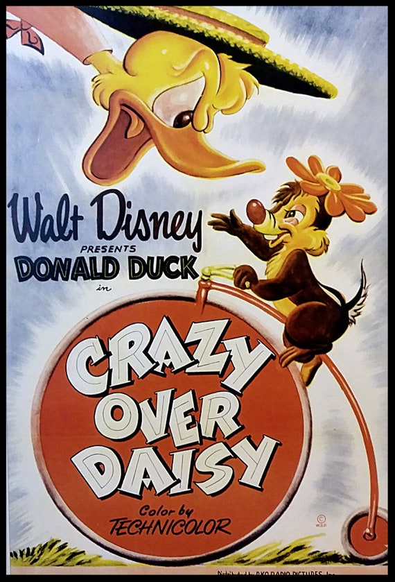 Vintage Disney Print Donald Duck CRAZY OVER DAISY Cartoon - Etsy Vintage Disney Print Donald Duck CRAZY OVER DAISY Cartoon - Etsy