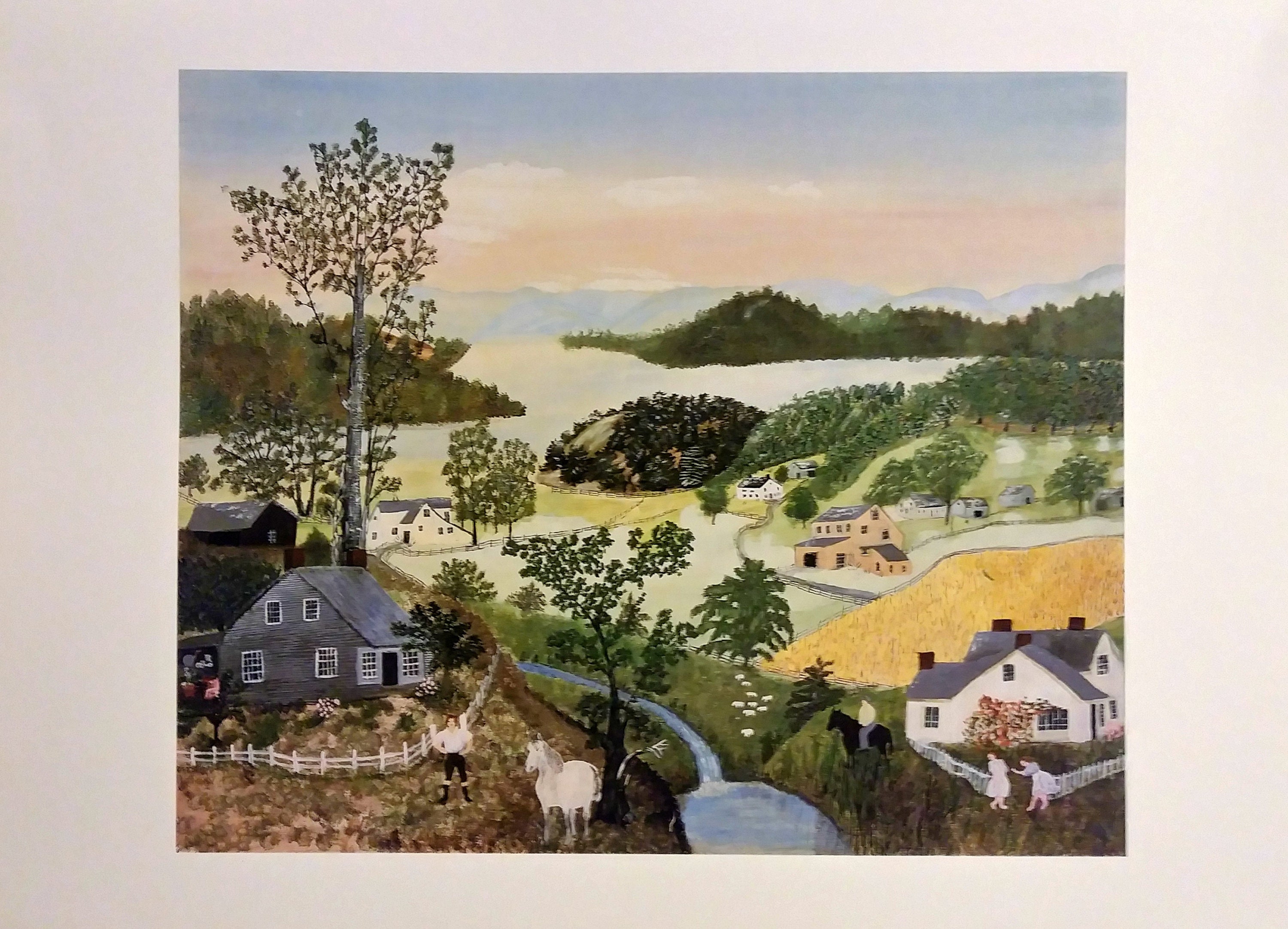 Grandma Moses a Beautiful World Folk Art Print Etsy Canada