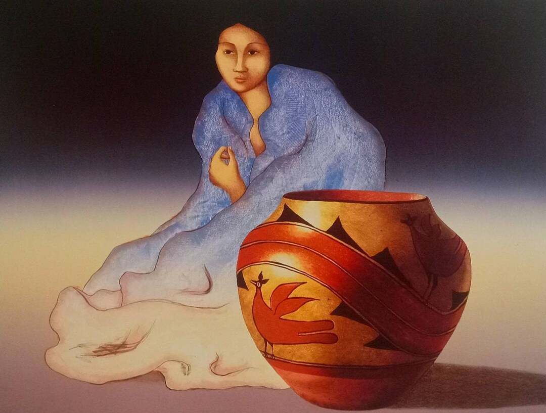 Navajo Woman Navajo Women Vintage R C Gorman Print/lithograph RAINBOW