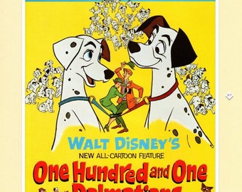 Imprimé Disney vintage - Cent et Un Dalmatiens - Parfait pour encadrer 14 » x 11 »