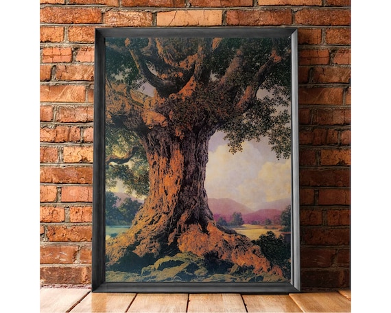 Printable an Ancient Tree by Maxfield Parrish Vintage Print