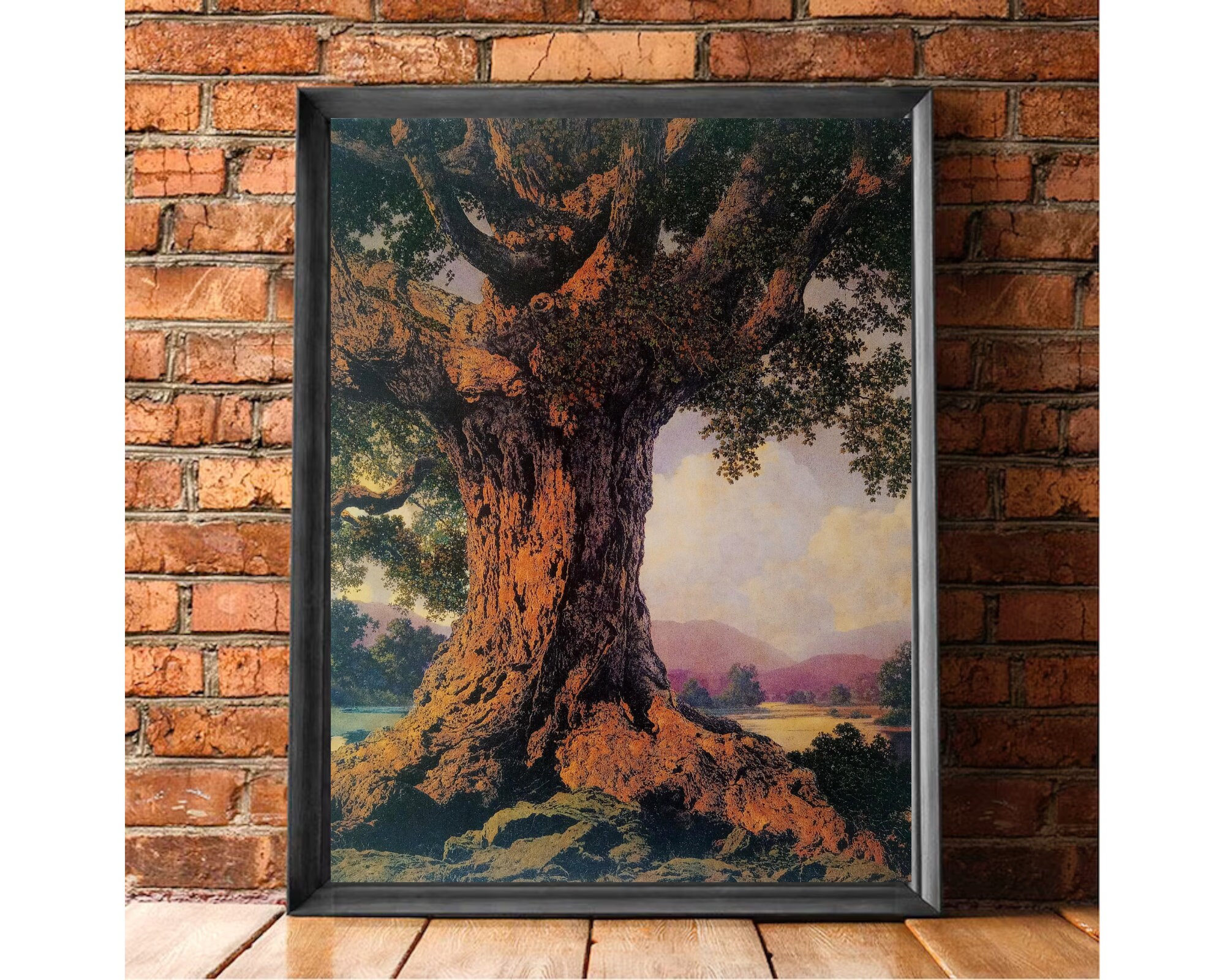 Printable an Ancient Tree by Maxfield Parrish Vintage Print