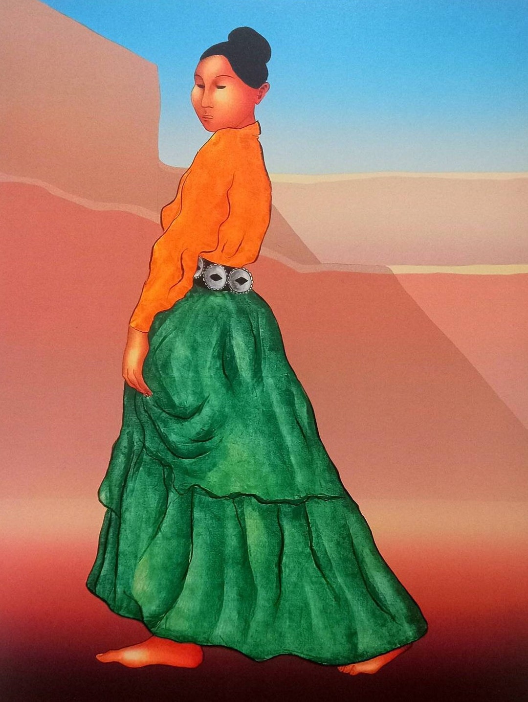 Navajo Woman Navajo Women Vintage R C Gorman Print/lithograph la Rosa