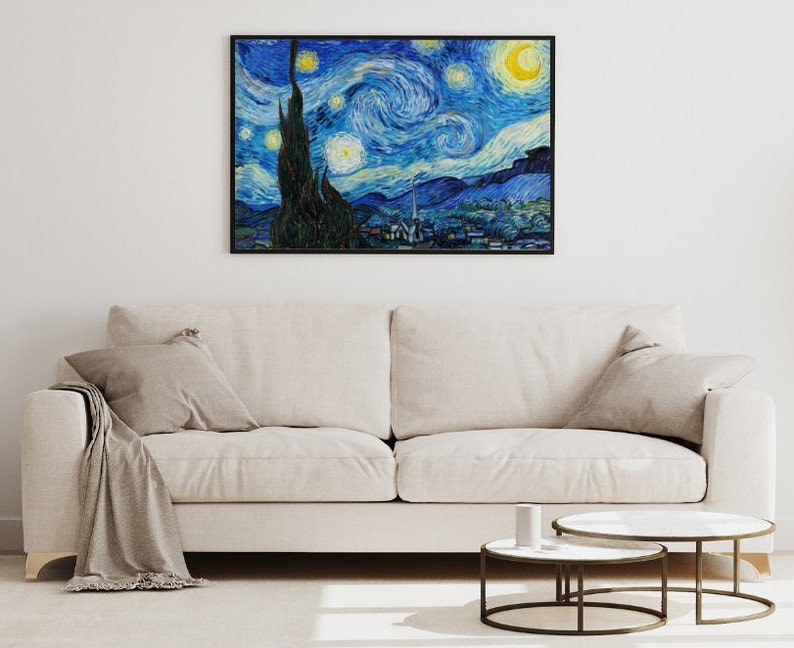 Printable Starry Night by Van Gogh - PRINTABLE WALL ART - Digital ...