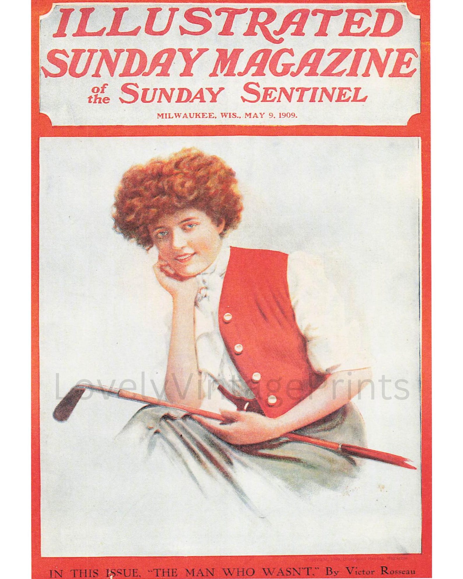 Printable Vintage Women's Golf Vintage Print Digital Download Etsy