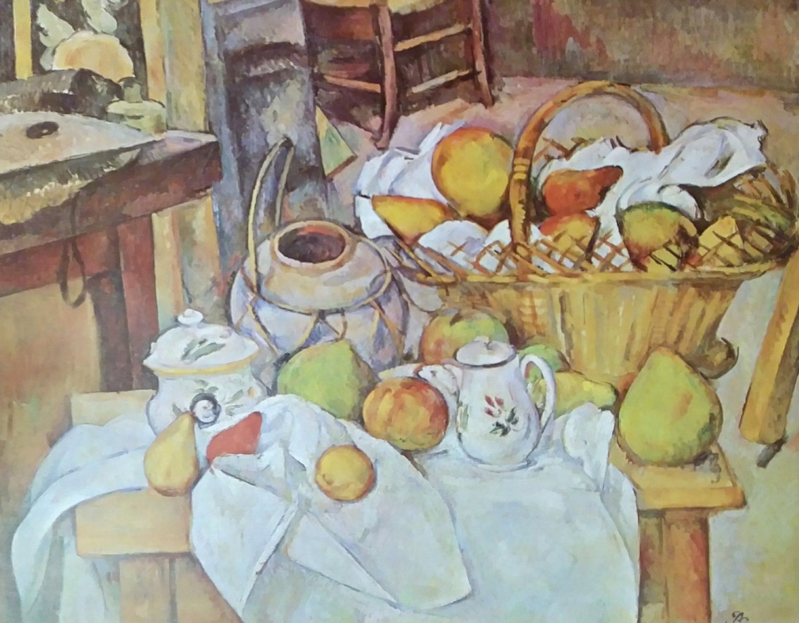THE KITCHEN TABLE by Paul Cezanne Fine Art Bookplate Print Etsy