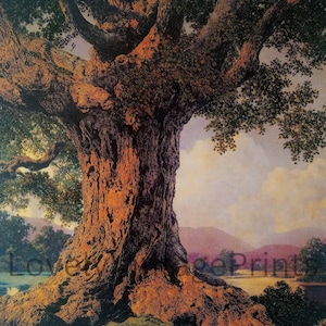 Printable An Ancient Tree by Maxfield Parrish Vintage Print - Idyllic Scenery Art - PRINTABLE WALL ART - Digital Download