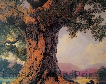 Printable an Ancient Tree by Maxfield Parrish Vintage Print